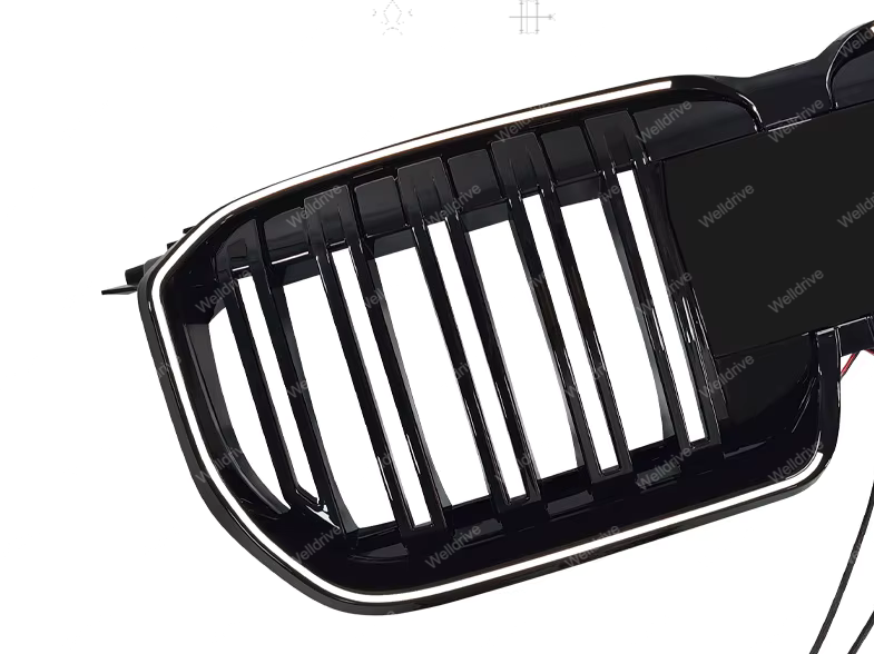 Решетка радиатора BMW X1 U11 U12 22-н.в. M стиль с LED подсветкой черный глянец