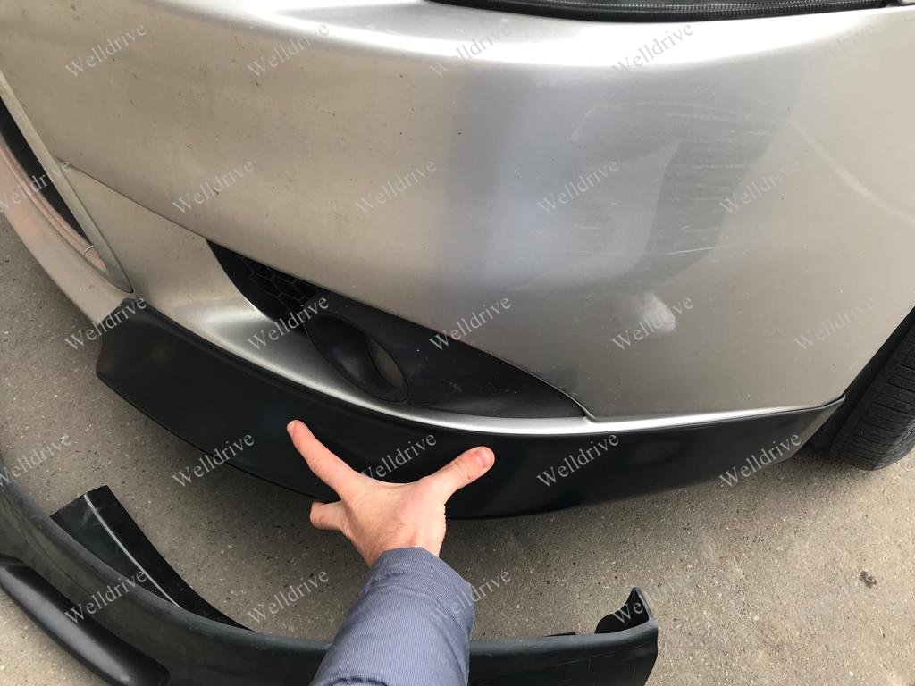Клыки Mitsubishi Lancer X 10 переднего бампера рестайлинг