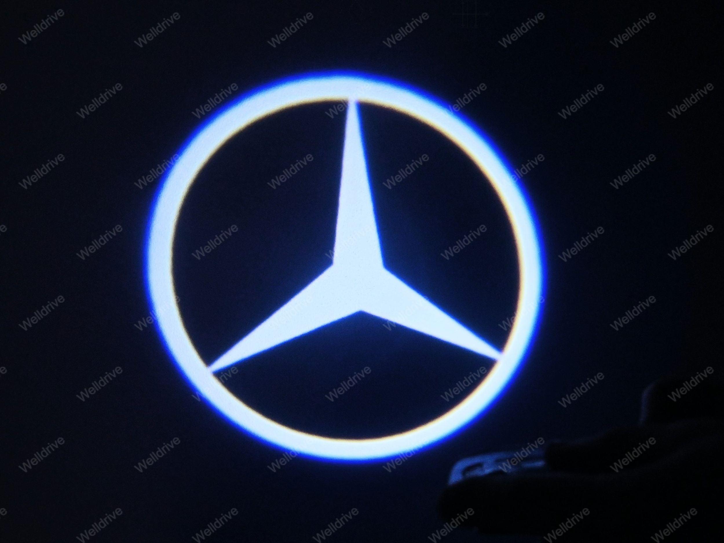Подсветка дверей с логотипом Mercedes W164 W176 W177