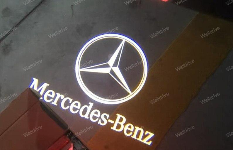 Подсветка дверей с логотипом Mercedes W164 W176 W177