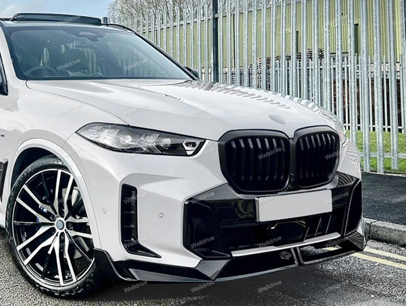 Губа передняя BMW X5 G05 рестайлинг M Sport черный глянец