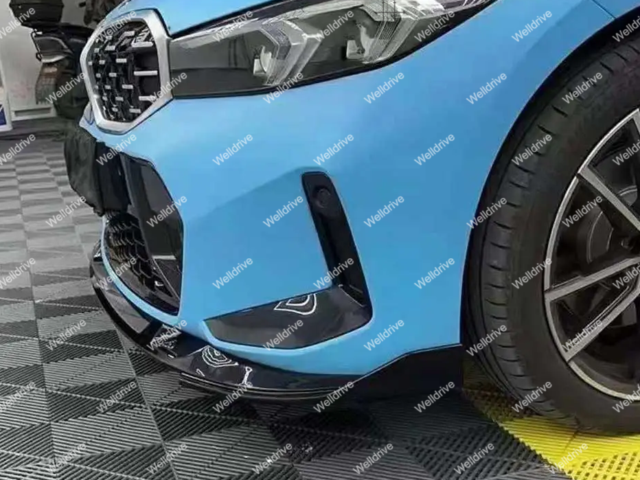 Губа передняя BMW 3-series G20 G21 рестайлинг 22-н.в. 3D style черный глянец