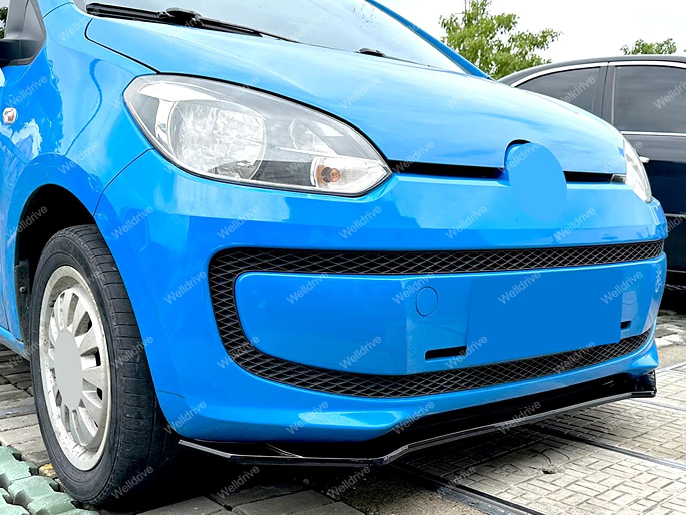 Губа передняя Volkswagen UP 1 121 11-15 дорестайлинг черный глянец