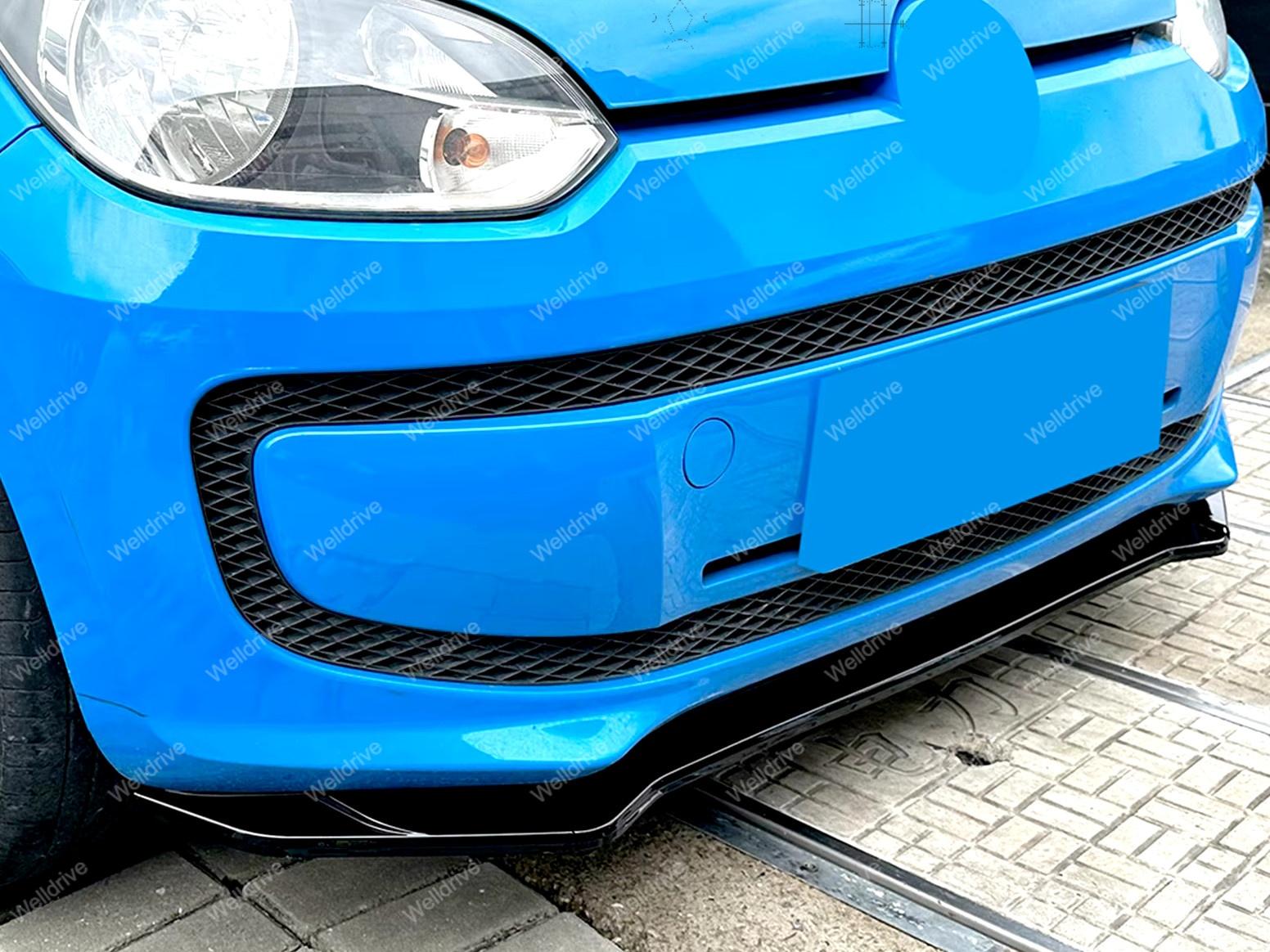 Губа передняя Volkswagen UP 1 121 11-15 дорестайлинг черный глянец