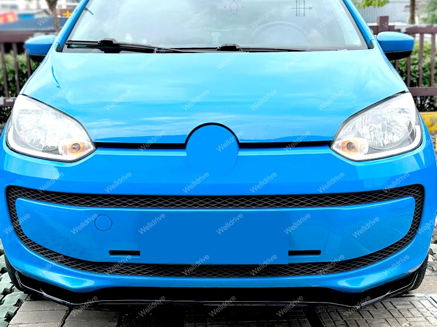 Губа передняя Volkswagen UP 1 121 11-15 дорестайлинг черный глянец