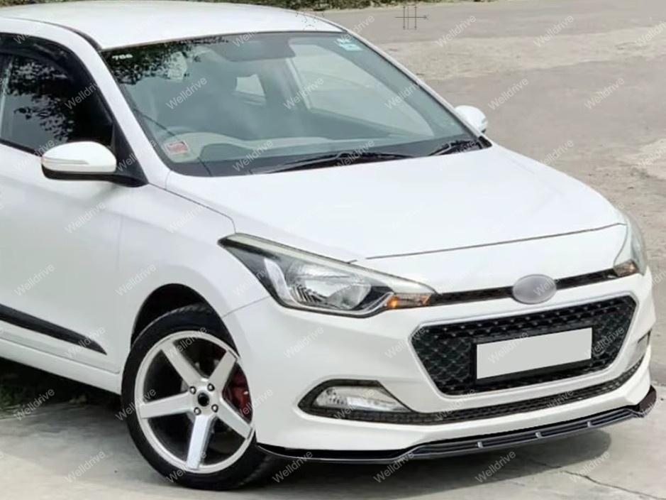 Губа передняя Hyundai i20 2 MK2 GB  15-18 черный глянец