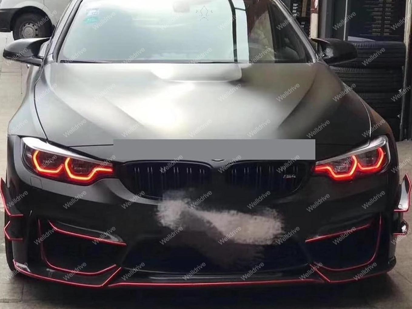 Модули ангельских глазок BMW 4-series F32 F33 F36 рестайлинг 17-20 RGB цветные на ксеноновые фары