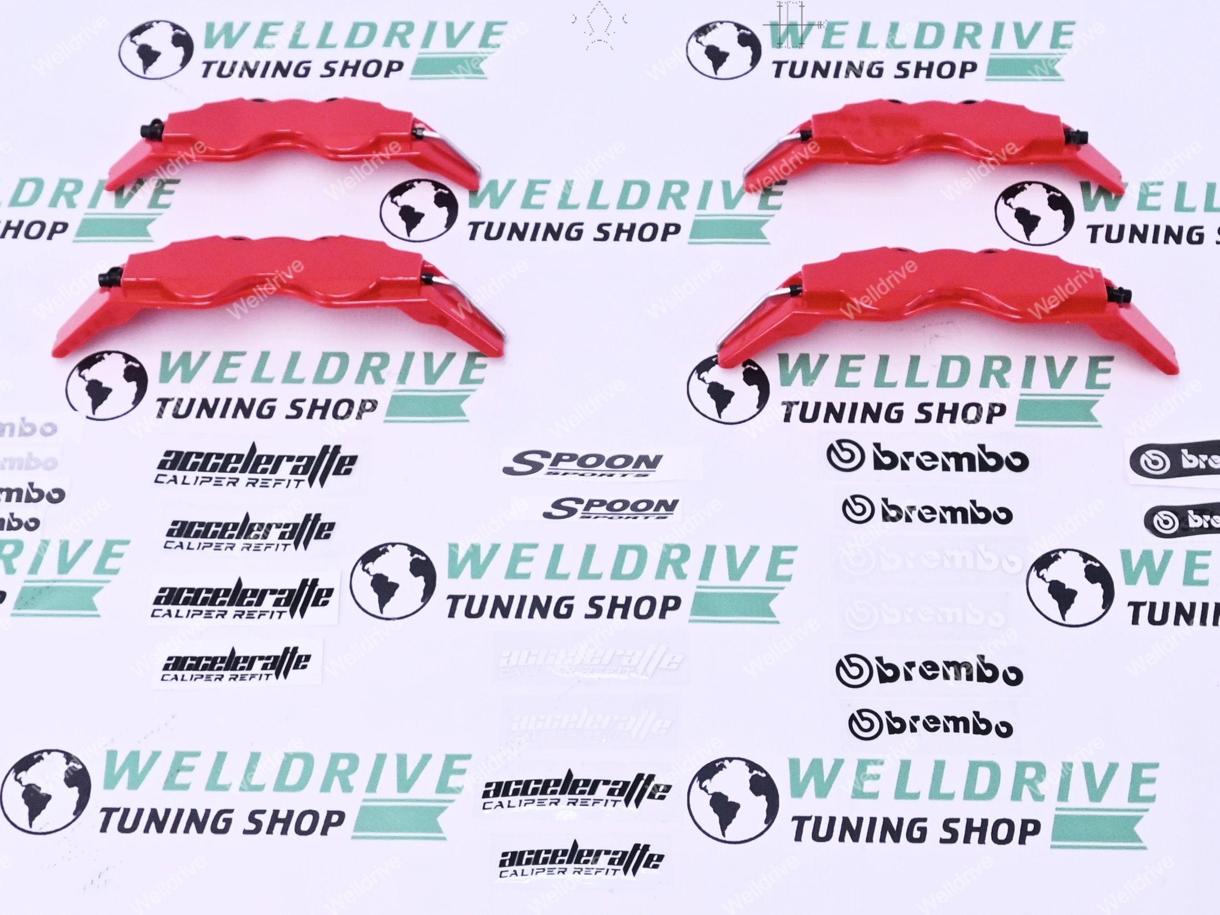 Накладки на суппорта Brembo Spoon АБС 28см 24см красные