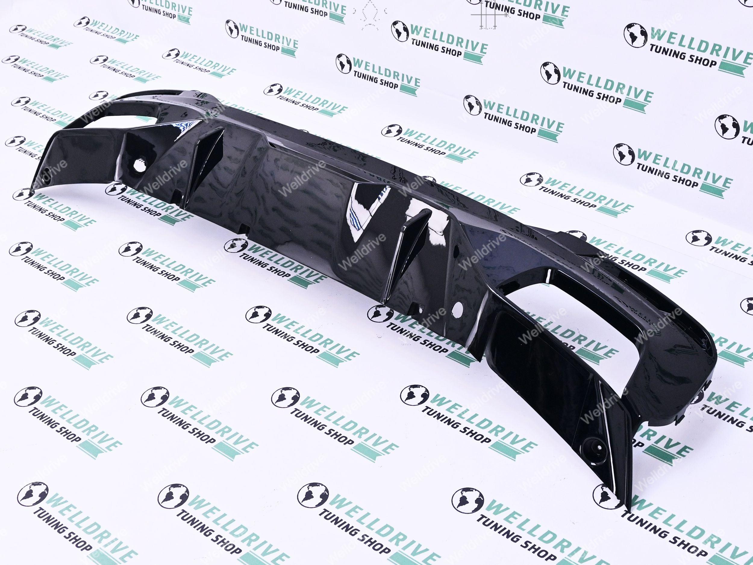 Диффузор BMW 5-series G30 G31 M-Performance под насадки 440 16-22 черный глянец
