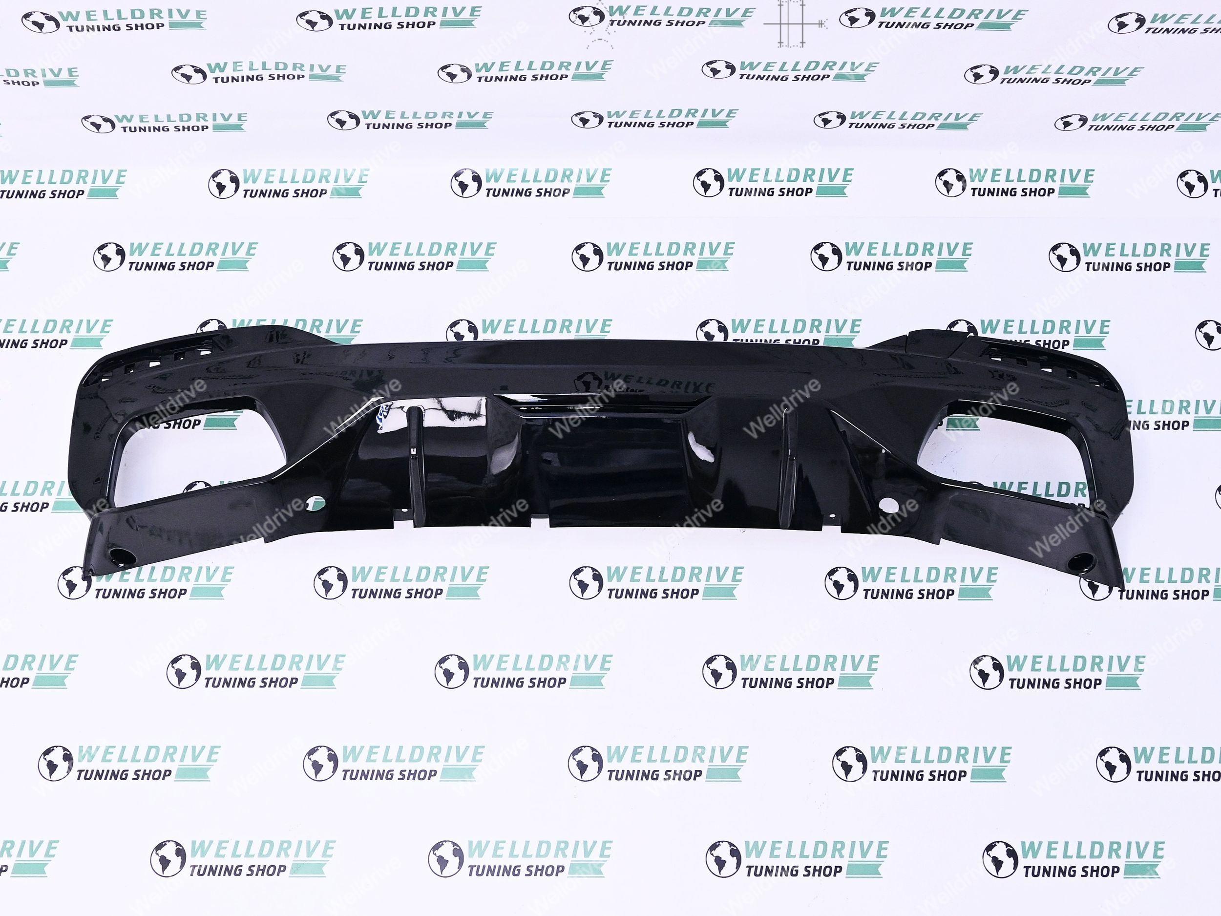 Диффузор BMW 5-series G30 G31 M-Performance под насадки 440 16-22 черный глянец