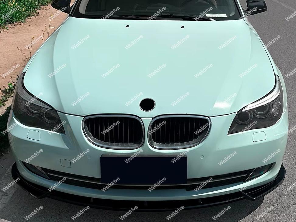 Губа передняя BMW 5-series E60 E61 рестайлинг 07-10 без М-Пакета черный глянец