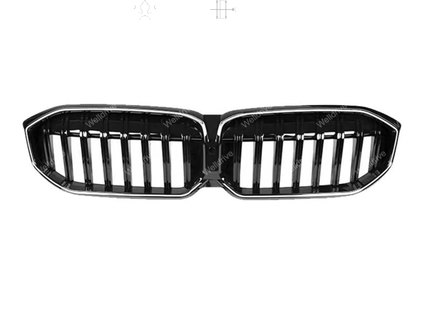 Решетка радиатора BMW 3-Series G20 G21 рестайлинг 22н.в. с LED подсветкой M-Performance черный глянец