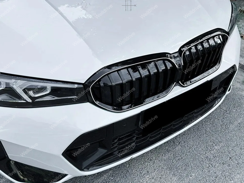 Решетка радиатора BMW 3-Series G20 G21 рестайлинг 22н.в. с LED подсветкой M-Performance черный глянец